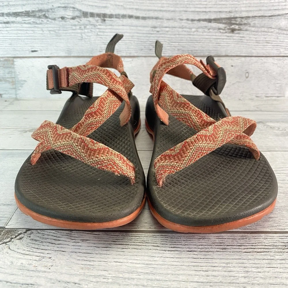 Chaco Sandals Kids 4 Orange Z1 Single Strap‎ Classic Summer Outdoor Hiking Fun